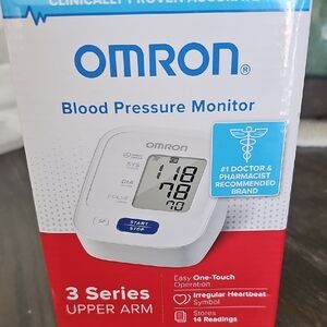 OMRON Blue and White Blood Pressure Monitor